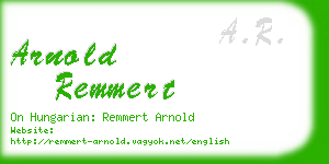 arnold remmert business card